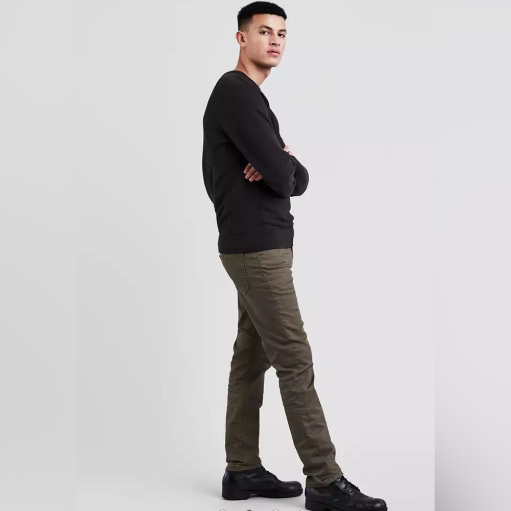 NWOT LEVI’S 511 COATED WAXED KHAKI OLIVE GREEN JEANS